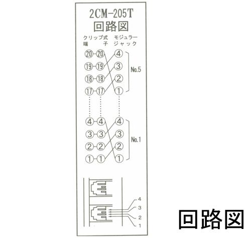 2CM-4010Tクリップターミナル式 つよい 電話用モジュラー 2CM-4010Tクリップターミナル式 つよい 電話用モジュラー